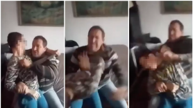 VIDEO +18 // Băiat de 12 ani, lovit de tată cu pumnii în față. Mama a filmat agresiunea